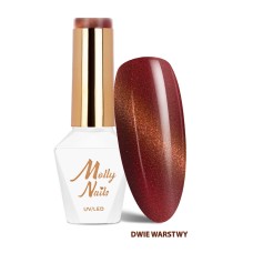 Molly Nails 244 Cat Eye Seduction Rust Red LED/UV HEMA/Di-HEMA Free - Гел лак 8g. Molly Nails 244 Cat Eye Seduction Rust Red LED/UV HEMA/Di-HEMA Free - Гел лак 8g.